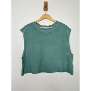 Free People Movement Inspire Tank Teal Sleeveless Boxy Tee Size Medium New